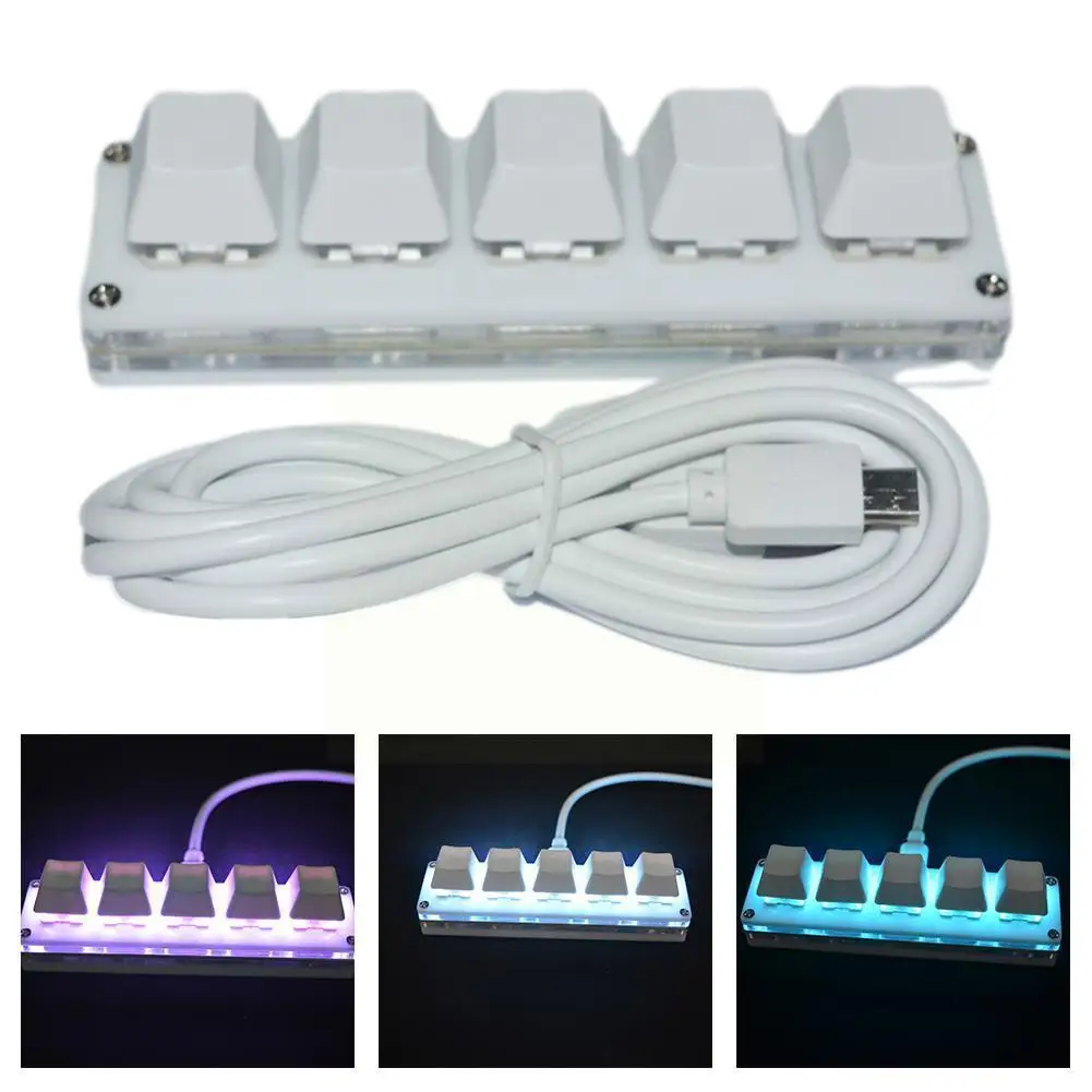 

Подсветка 5-клавишная пользовательская клавиатура с USB-кабелем для передачи данных Аксессуары для клавиатуры ноутбука Can M2M3