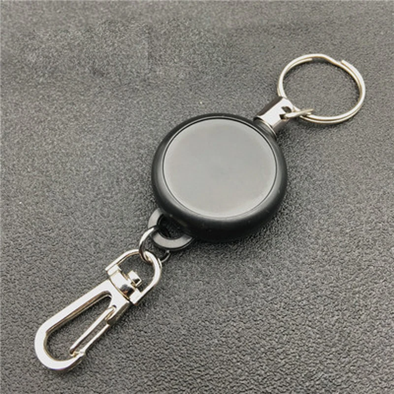 Брелок для ключей черный выдвижной держатель длина 60 см | Канцтовары офиса и дома