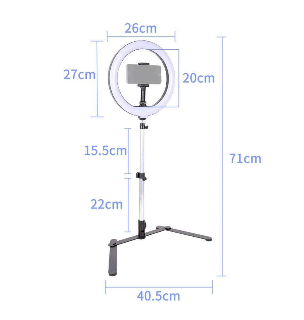 10 дюймов кольцевой светильник для заполнения лампа верхний кронштейн мягкий