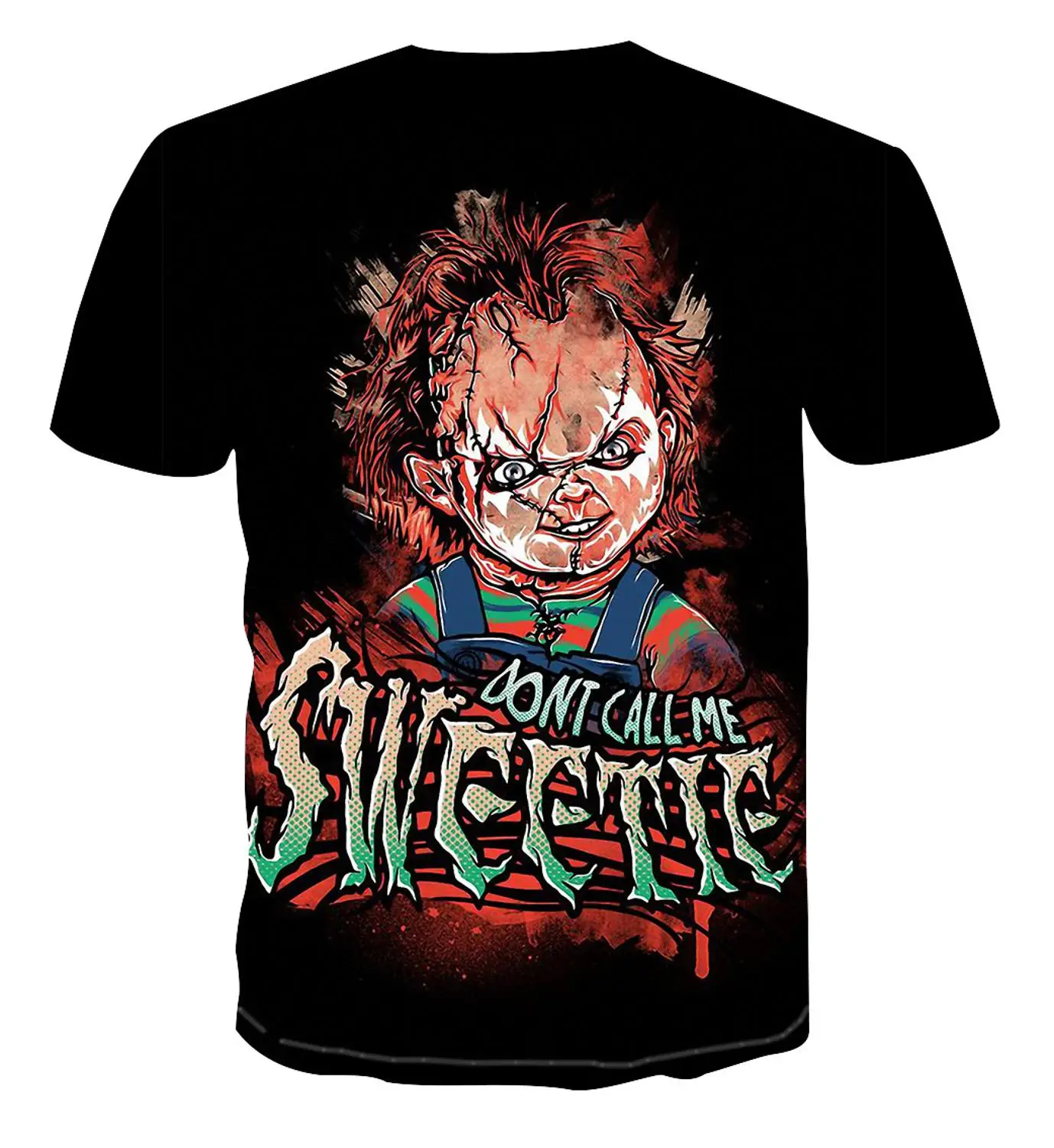 Мужская футболка Забавная детская с 3d принтом Чаки Футболка harajuku размер