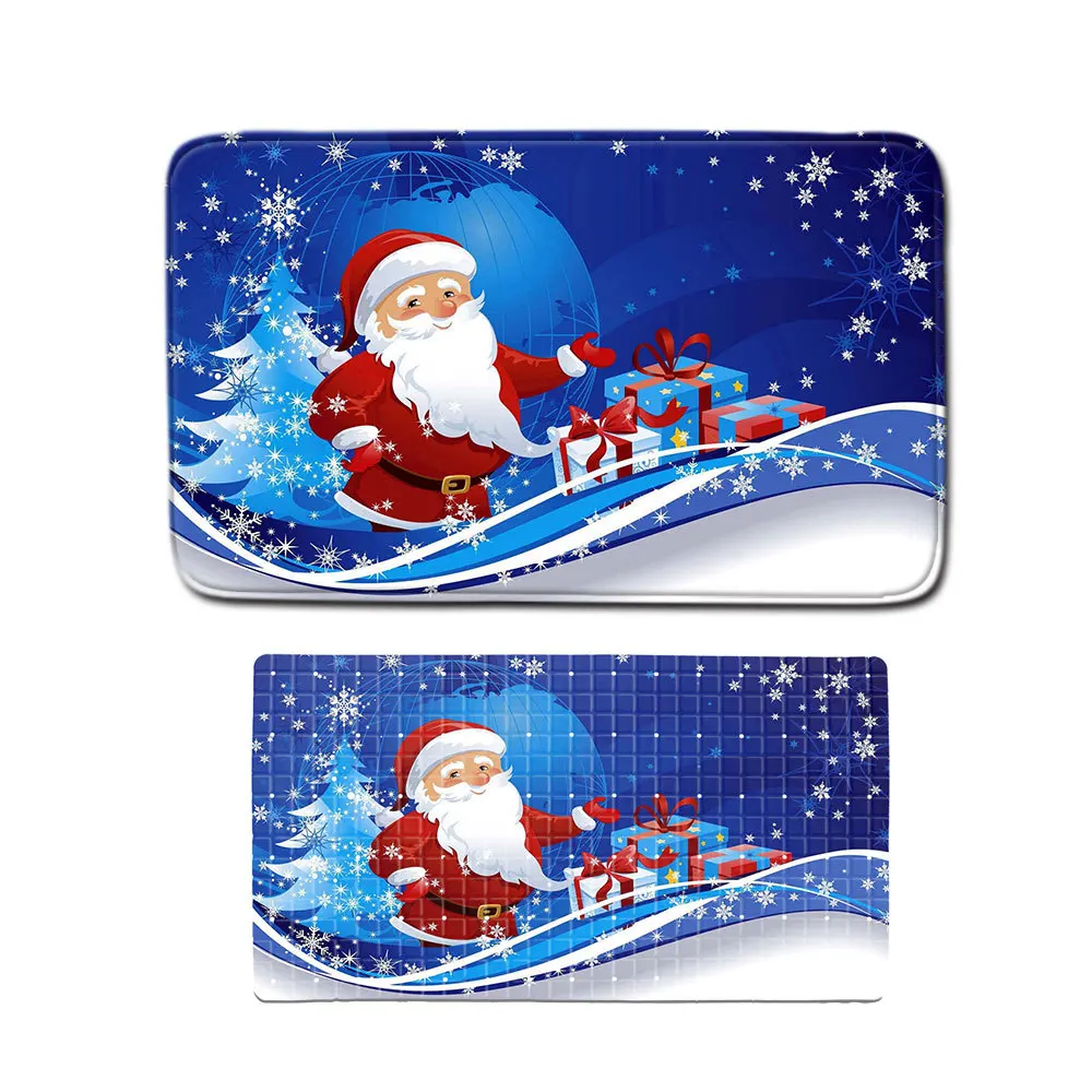 

Christmas Pattern Non-slip Carpet Bath Mat Floor Mat Foot Mat PVC Non-slip Mat