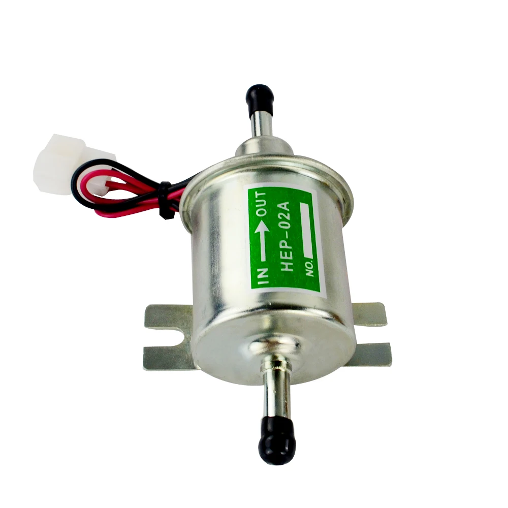 12V Silver 12 В 24 в электрический топливный насос низкого давления болт фиксирующий провод дизельный бензиновый HEP-02A для автомобиля карбюратора мотоцикла ATV - Цвет: 12V Silver
