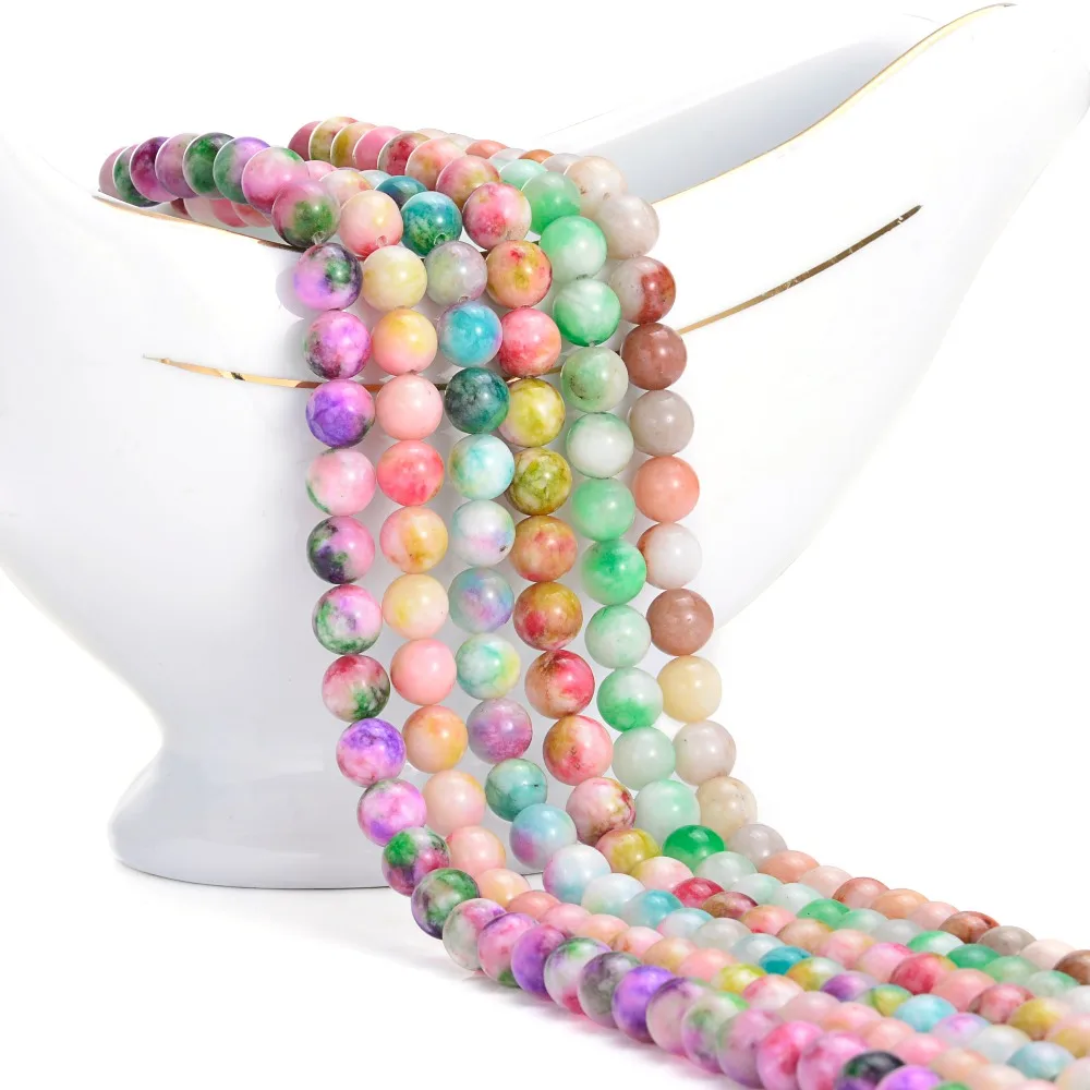 48 шт. бусины из натурального камня 8 мм | Украшения и аксессуары