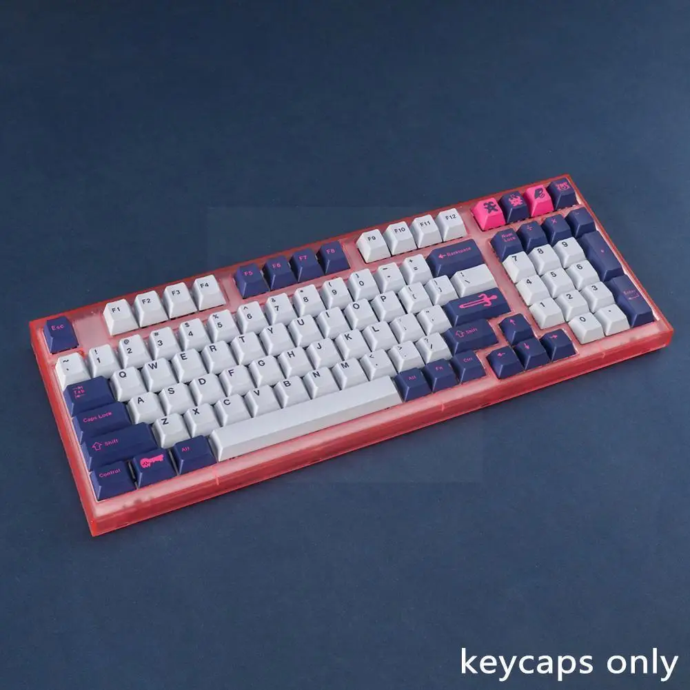 

Для Gmk Cojiro Cap белый и синий 129-для адаптации Cherry 68 // 84 доска Сублимация High Gaming Pbt R0w6