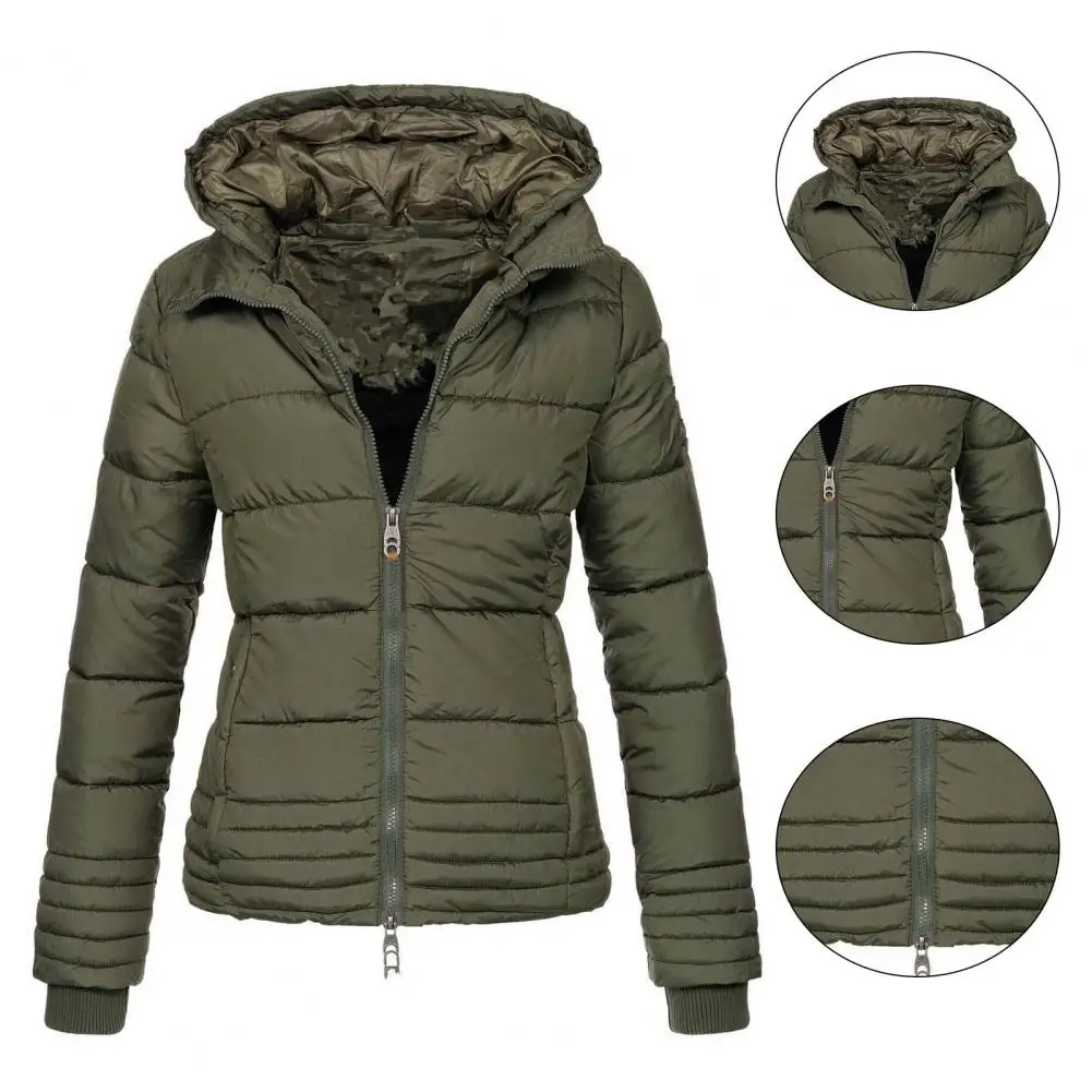 Charming Cotton Coat Elastic Cuffs Skin-Touch Lady Casual Thermal Jacket Coat  Women Coat    Puffer Jacket