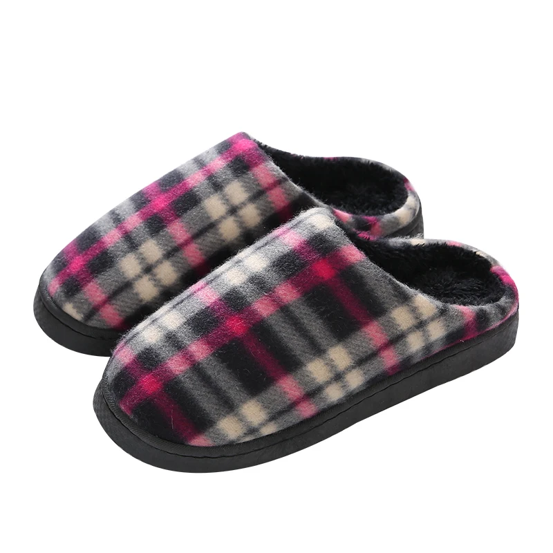 Домашние тапочки для пар зимняя обувь женские меховые шлепанцы вьетнамки из