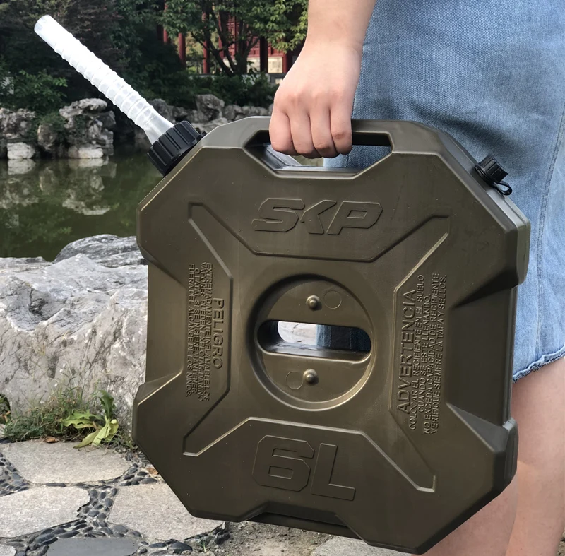 6L литровый армейский зеленый квадроцикл UTV мотоцикл запасной канистра газовый топливный бак пластиковый бензиновый автомобильный контейнер бензиновый бак канистра