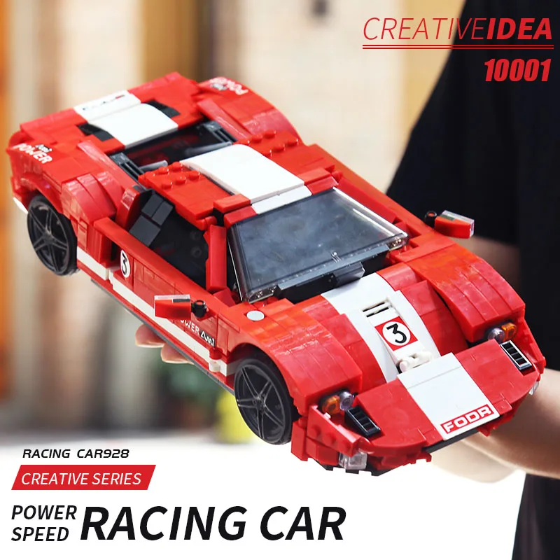 Форма King MOC Red Phantons высокотехнологичная машина GT гоночная модель автомобиля