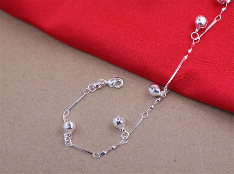 Браслет женский из серебра 925 пробы с подвеской-колокольчиком | Украшения и