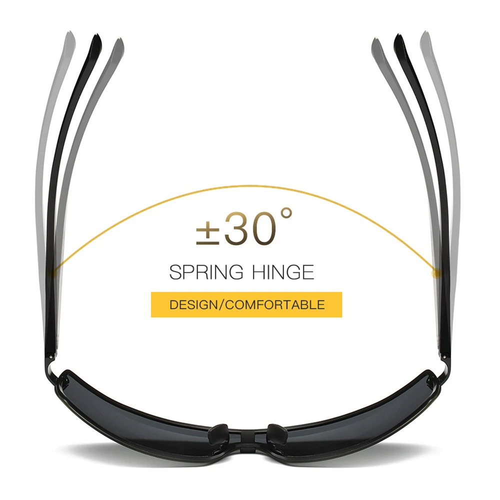 

High-end Sports Al-Mg Frame Driver Sun Glasses Polarized Mirror Sunglasses Custom Made Myopia Minus Prescription Lens -1 to -6