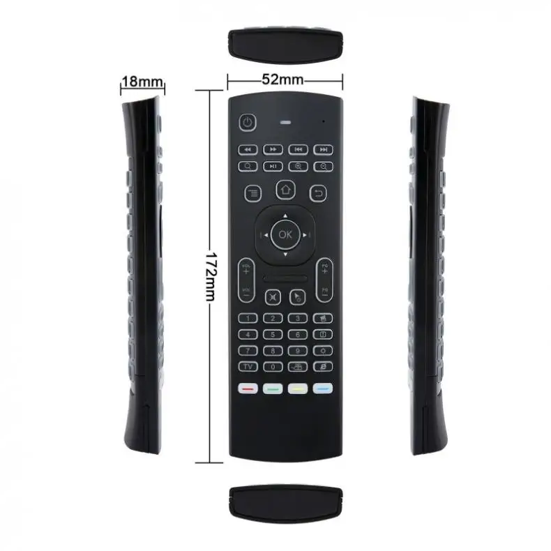 MX3 с подсветкой USB 2 4G Беспроводная воздушная мышь T3 умный пульт дистанционного