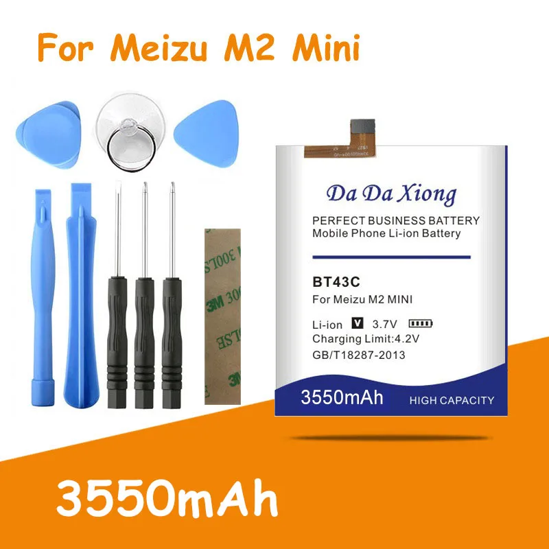 Модернизированный Высококачественный аккумулятор 3550mAh BT43C для Meizu M2 mini