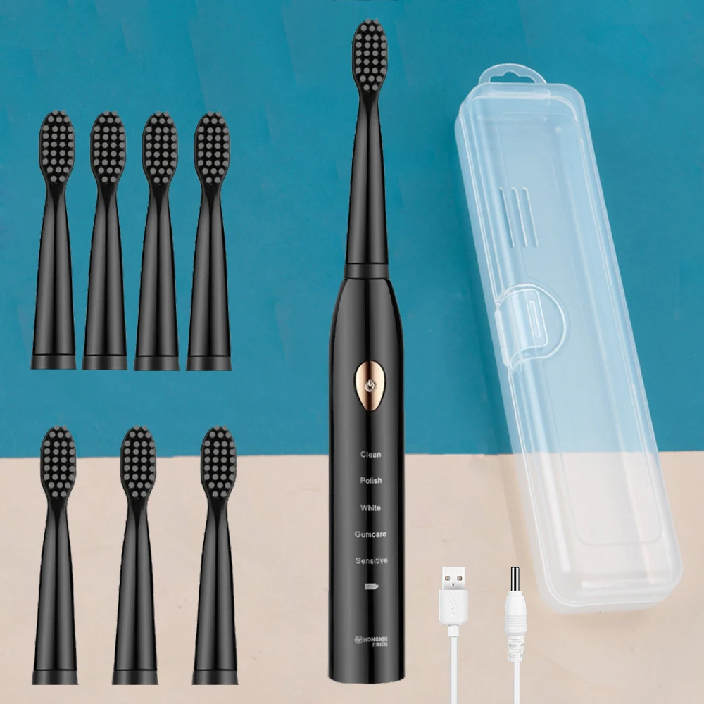 

Powerful Ultrasonic Sonic Electric Toothbrush USB Charge Rechargeable Tooth Brushes Washable Electronic Whitening Teeth Brush