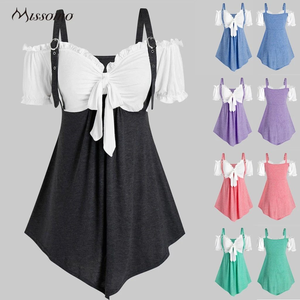 MISSOMO Summer T Shirt Women Camis Bandage Short Sleeve Sexy Off Shoulder Tops Blouse Tee Female Blusas Femininas Clothing | Женская