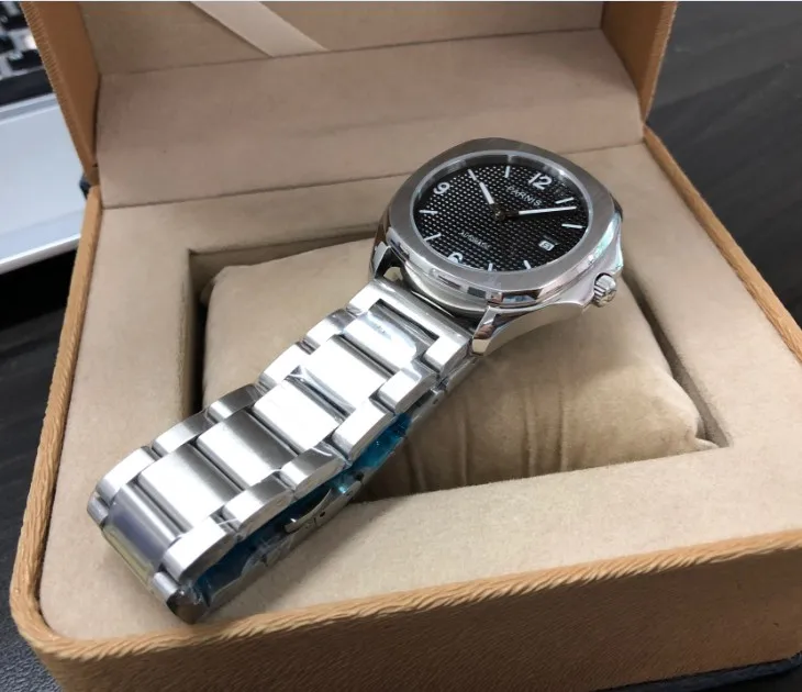 Сапфировое стекло 40 мм парниш черный циферблат японский автоматический