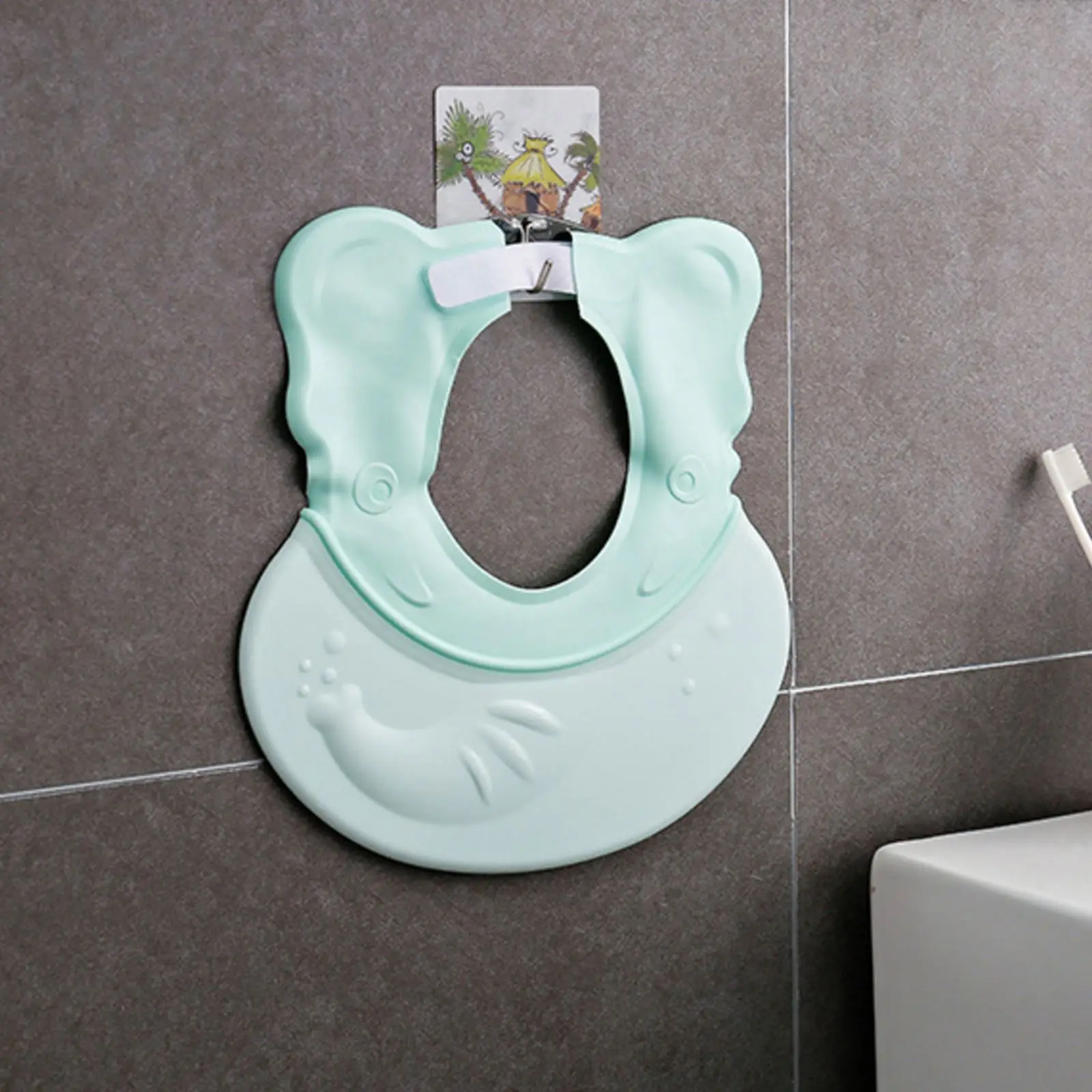 

Cute Elephant Bathing Hat Adjustable Productive Shower Cap Hair Washing Baby Shower Babies Different Body Shapes Anti-Aging Cap