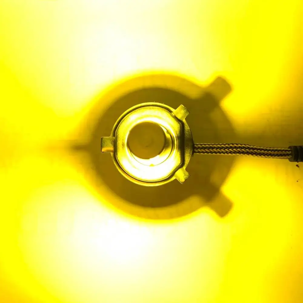 Новый комплект светодиодных автомобильных фар Mini H4 H7 белые лампы 6500K 3000K золотые