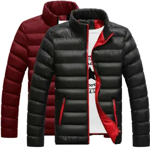 Новый мужской зимний теплый пуховик с воротником-стойкой, легкая верхняя одежда, куртка, повседневное пальто