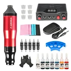 Роторная тату-ручка, набор чернил Aurora P1, двухрежимный ЖК-блок питания с картриджами, иглы, набор для татуировки, принадлежности для машинки