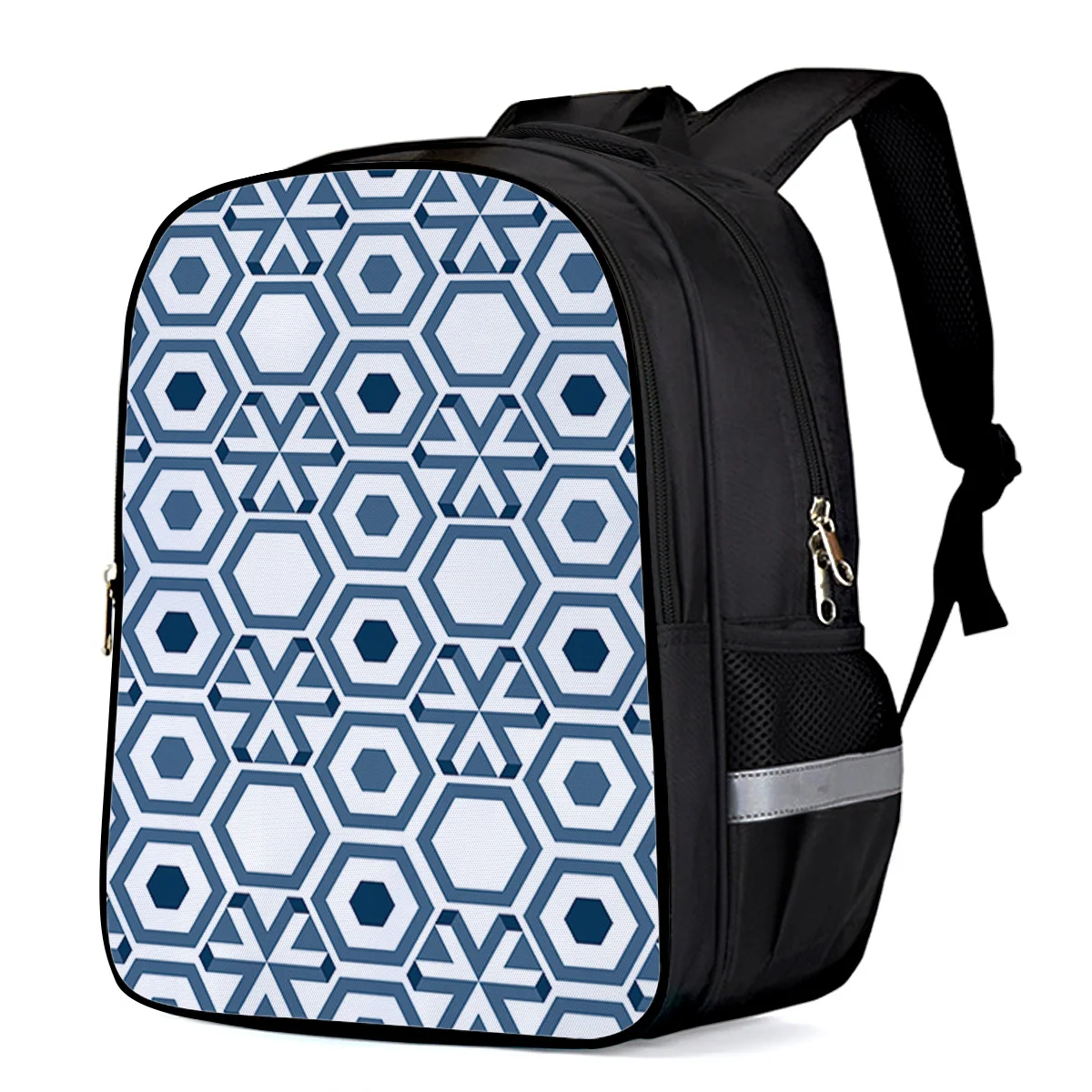 Шестиугольная рюкзак с геометрическим узором для детей школьные сумки ясельного