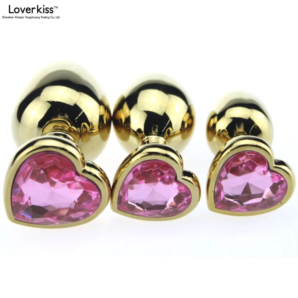 Сердце база 3 шт./лот нержавеющая сталь Анальная пробка Набор бижутерия