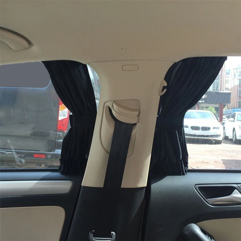 

2Pcs Universal Car Side Window Sunshades Van SUV VIP Window Curtains Anti-UV Sunshade Visor 50*39Cm