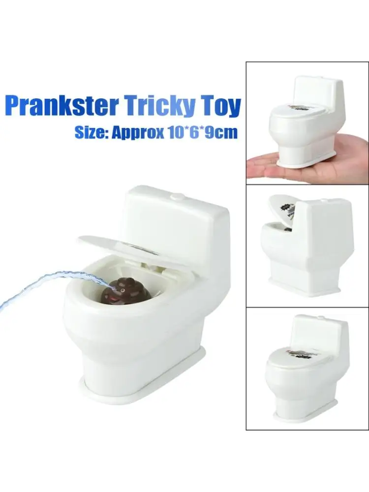 

Mini anti stress toys Funny Prank Squirt Spray Water Toilet Closestool Joke Gag 425F