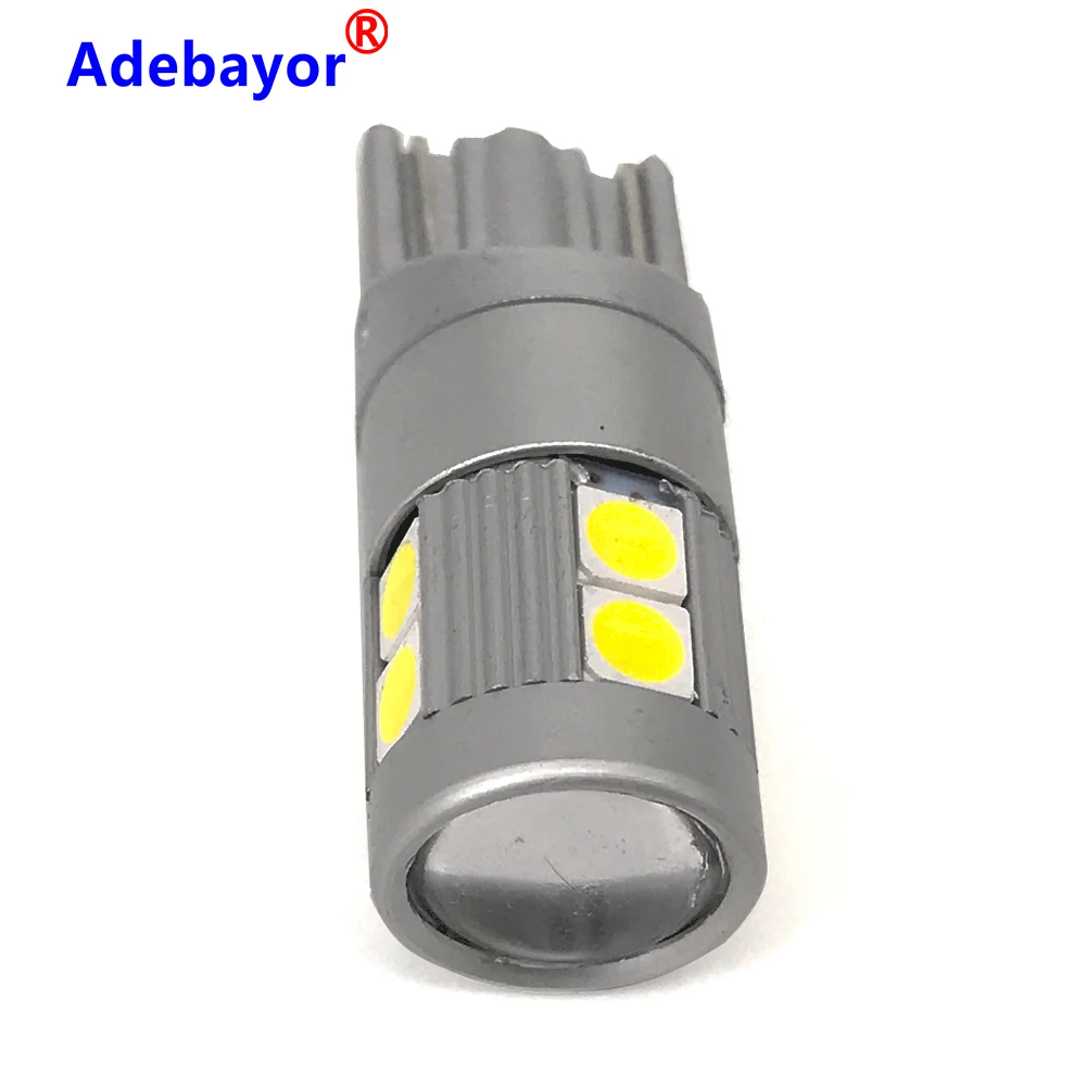 Супер яркий светодиодный автомобильный фонарь Adebayor1x t10 w5w 9 smd 3030 EMC для чтения
