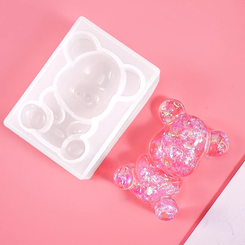 

652F 7 Pcs/Set Keychain Crystal Epoxy Resin Mold Pendant Silicone Mould