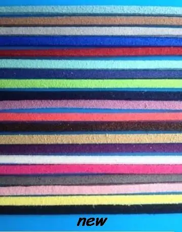 

High Quality 100M 3mm x 1 5mm Multicolor brown Flat Faux Suede Korean Velvet Leather Cord DIY string Rope For Bracelet Thread