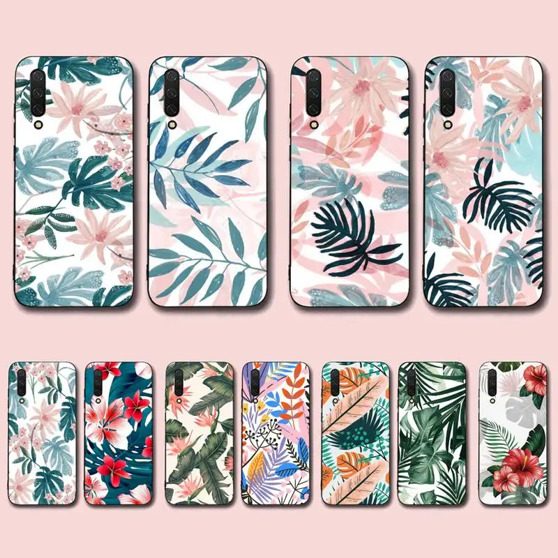 

Summer Tropical Green plants leaf Phone Case for Xiaomi mi 5 6 8 9 10 lite pro SE Mix 2s 3 F1 Max2 3