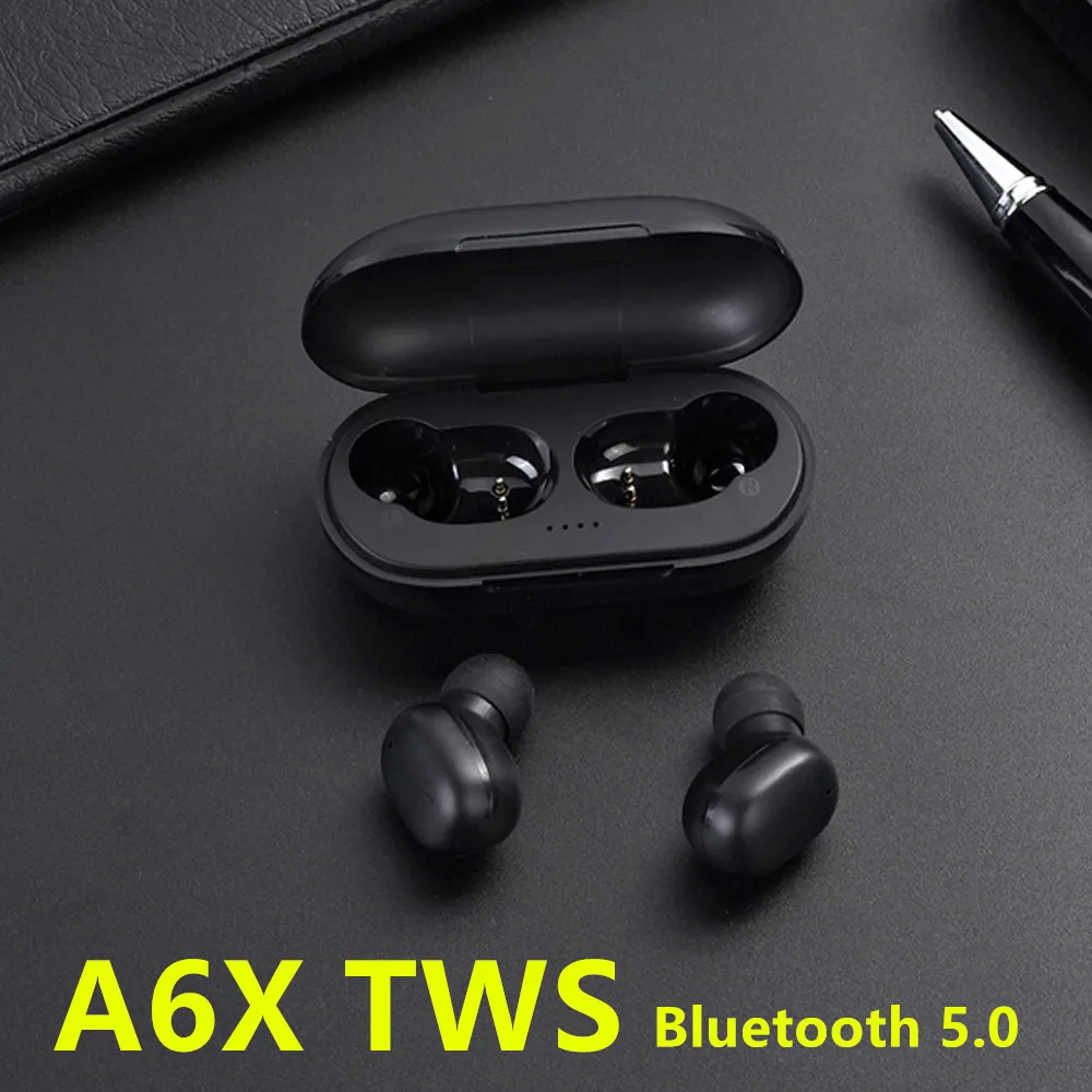 A6X TWS сенсорные Bluetooth наушники с отпечатком пальца PK GT1 Pro беспроводные HD 6D стерео