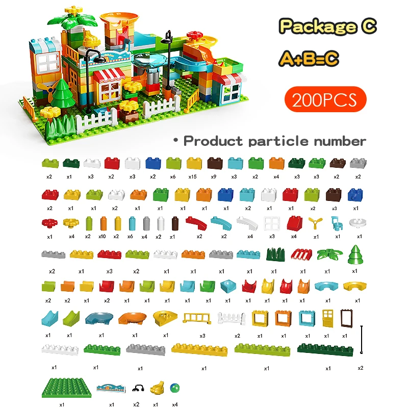 

Large Particles Blocks Intelligence Assembled Building blocks For Boys And Girls Marble Race Run Track Blocks Toys For Children