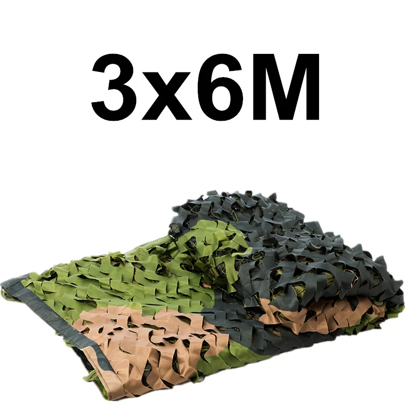 Woodland 3-colors WELEAD 3х6 м усиленная камуфляжная сетка военный Белый Черный Синий Песок для сада тени скрытый сетка камуфляжная сетка 3x6 6x3 3*6 м 6*3 м - Цвет: Woodland 3-colors