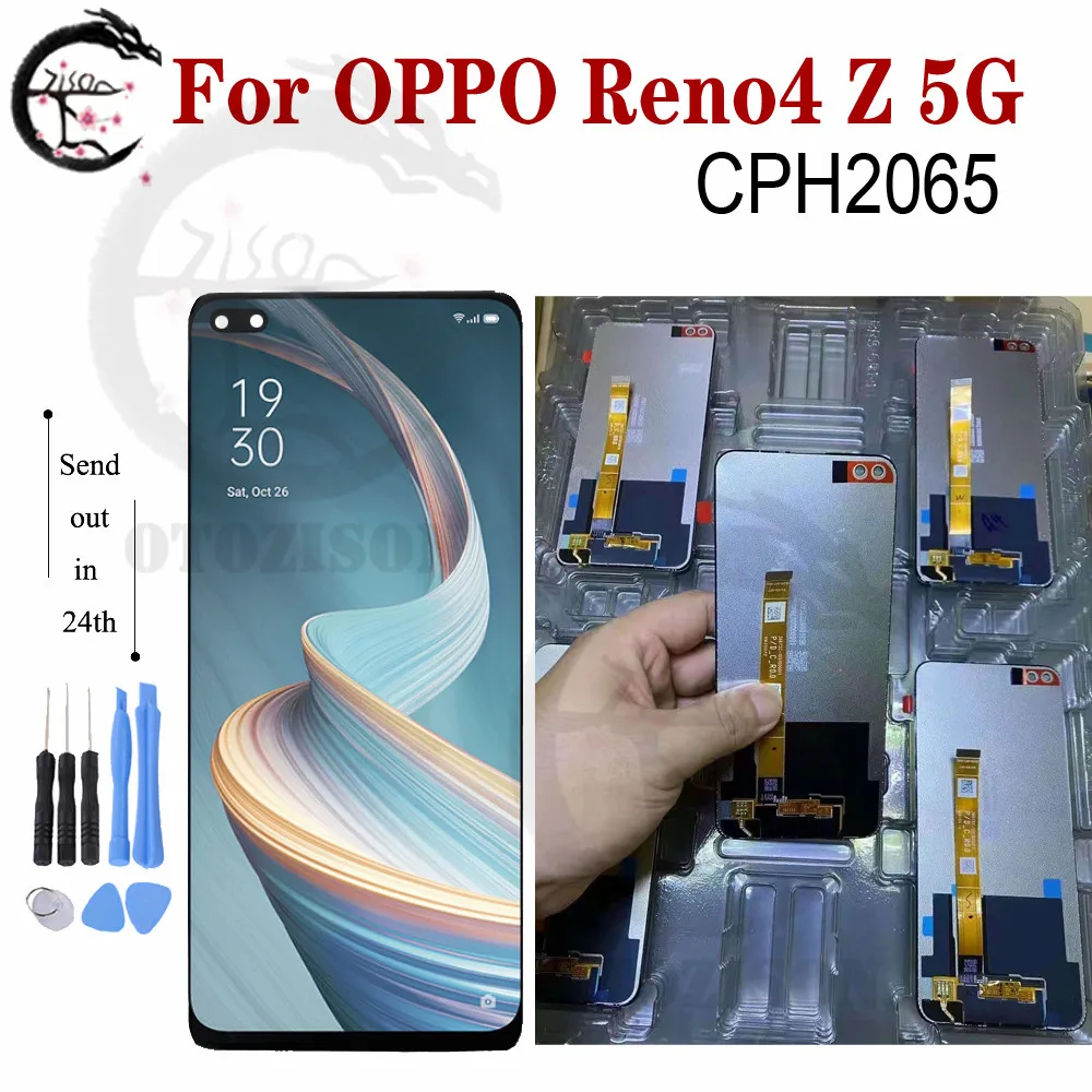 ЖК-дисплей с рамкой для OPPO Reno 4z CPH2065, 6,57 дюйма
