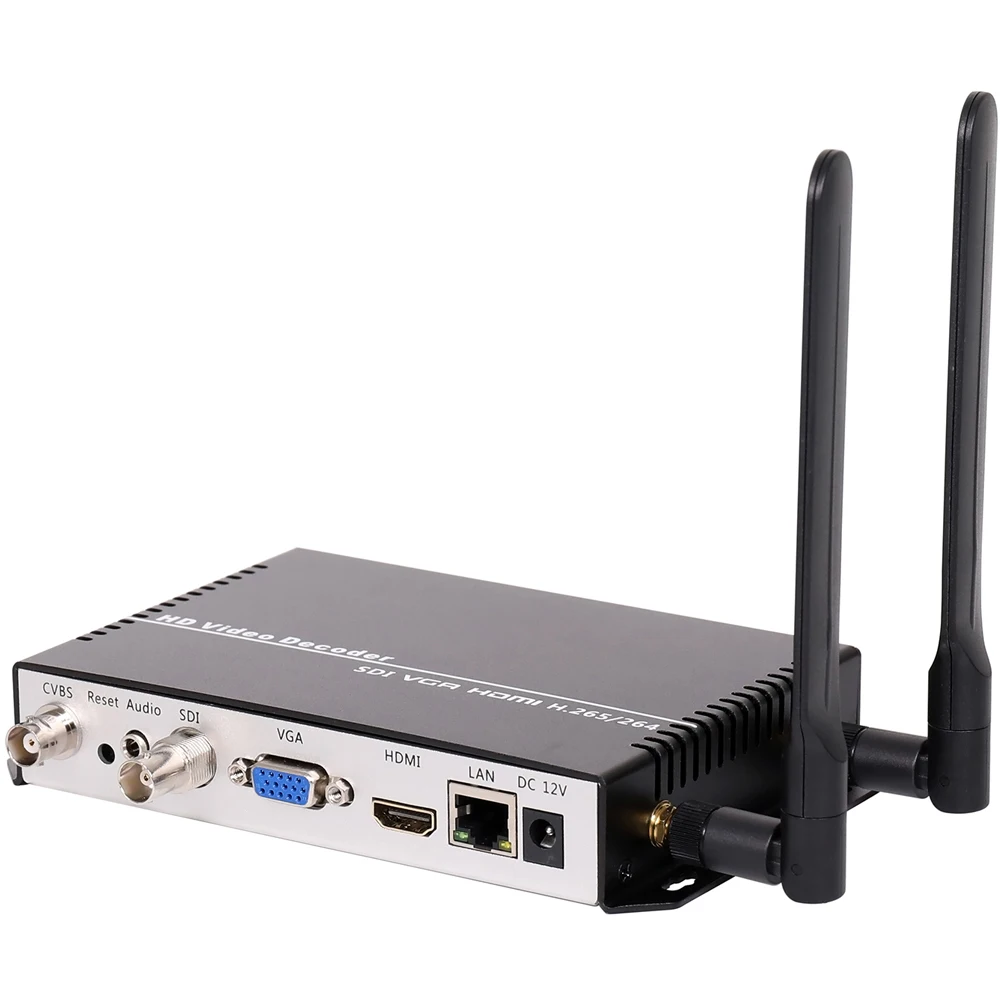 H.265 H.264 IP to SDI HDMI VGA CVBS потокового видео декодер для камеры декодирования HTTPS RTSP RTMP UDP
