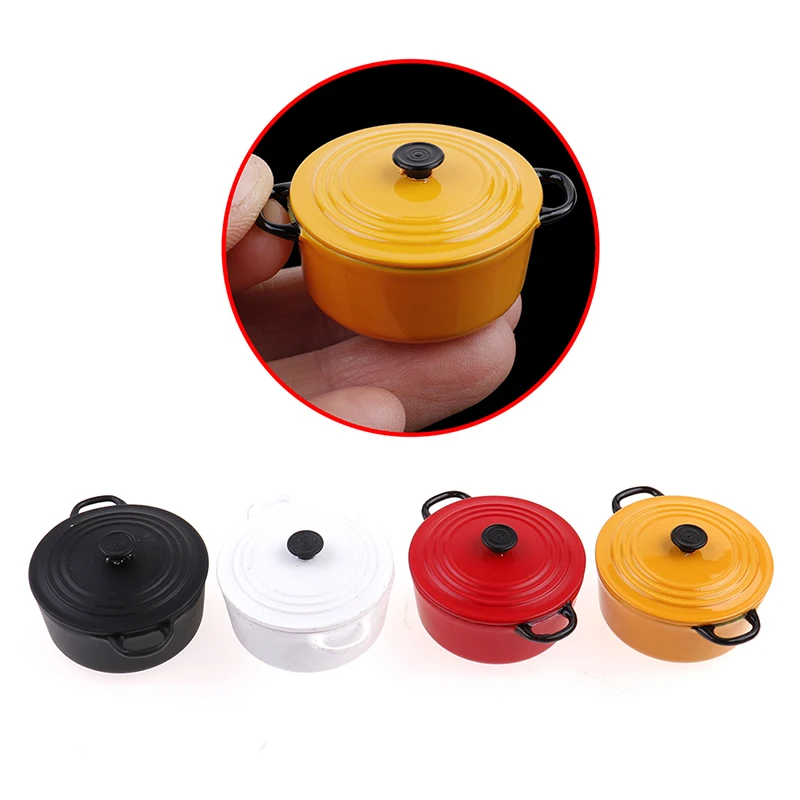 

1PC 1:12 Dollhouse Miniature Kitchen Utensils Cooking Ware Mini Pot Boiler Pan Doll House Accessories Play Kitchen Toy