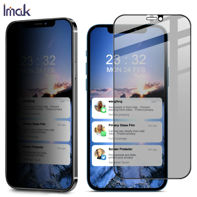 

IMAK Антибликовая Защитная пленка на весь экран для iPhone 12 Pro Max, закаленное стекло HD, Передняя пленка для iPhone 13 12 Mini 5G