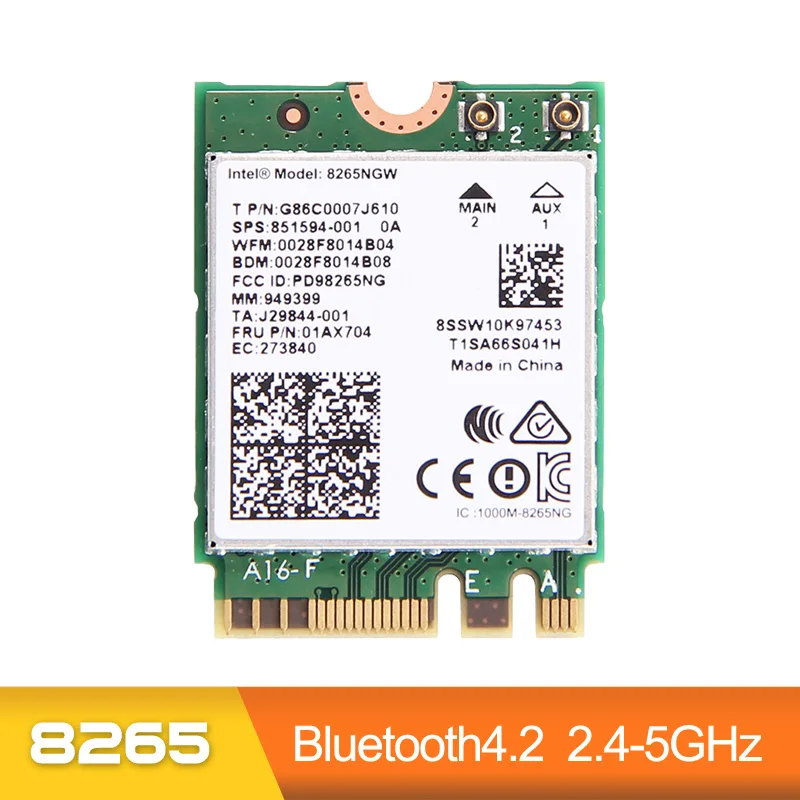 Двухдиапазонная беспроводная Wi Fi карта 1200 Мбит/с Intel 8265 8265NGW 802.11ac Bluetooth 4 2 8265ac NGFF Wlan