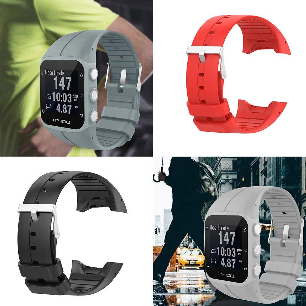 

Silicone Strap Sports Bracelet Watch Spare Band Adjustable Watchband Replacement for Polar M400/M430