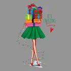 Подарочные женские топы с термоклейкой аппликацией, модные виниловые аппликации на одежде, рождественский подарок