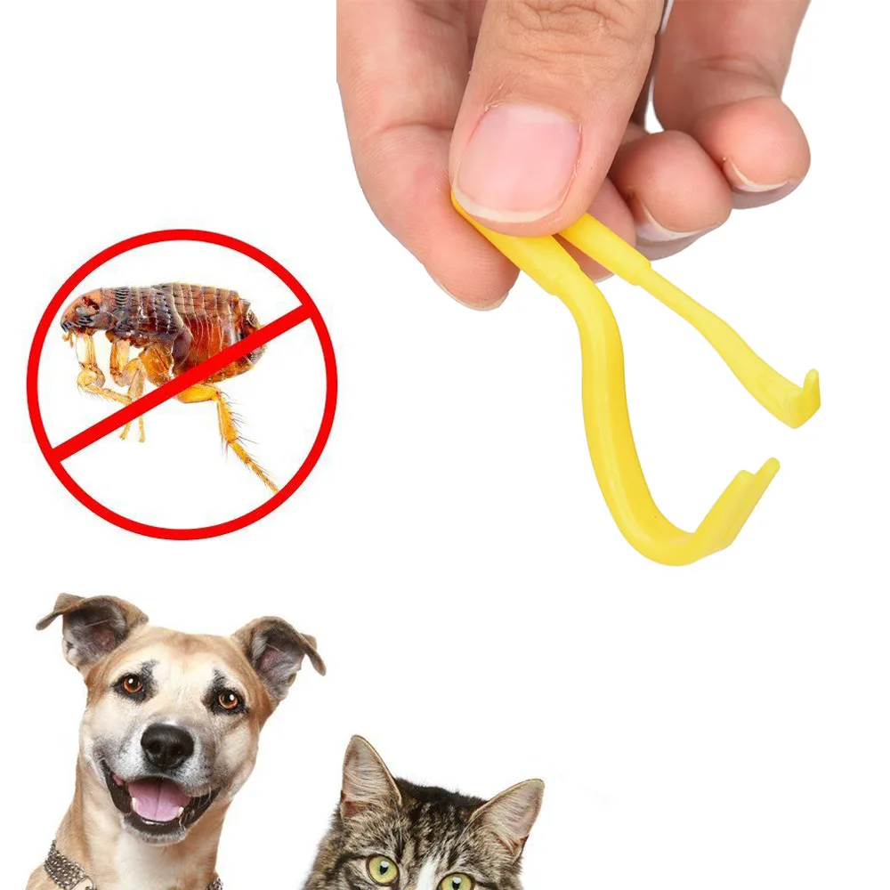 

2pcs Fleas Tick Hook Tool Tick Remover Dog Accessories with 2 Sizes Human Manual Debulking Flea Tool Dogs Pet Product Supplies