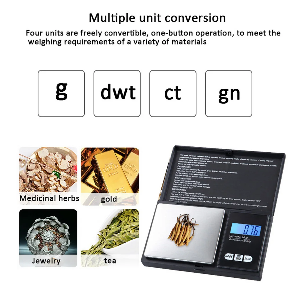 Точные цифровые кухонные весы карманные 100 г 1000 с ЖК дисплеем мини ювелирные