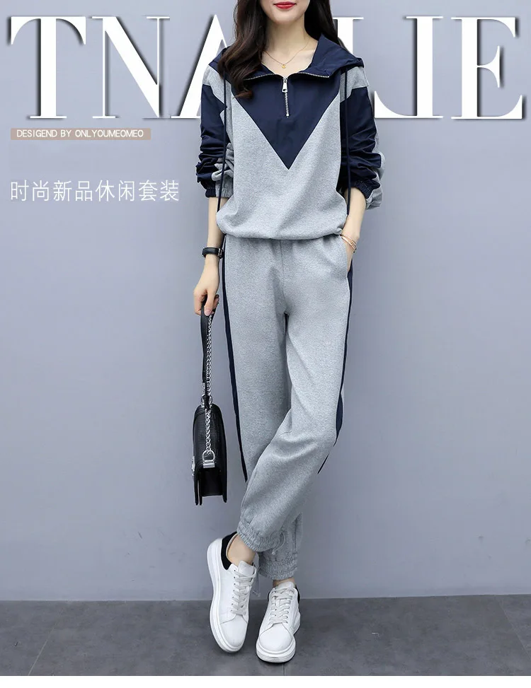 

Women Casual Sets New Fashion Hooded Tops Sweatshirt+ Long Pants Sets Women Clothing Suits Female Tracksuit 2pcs Sets