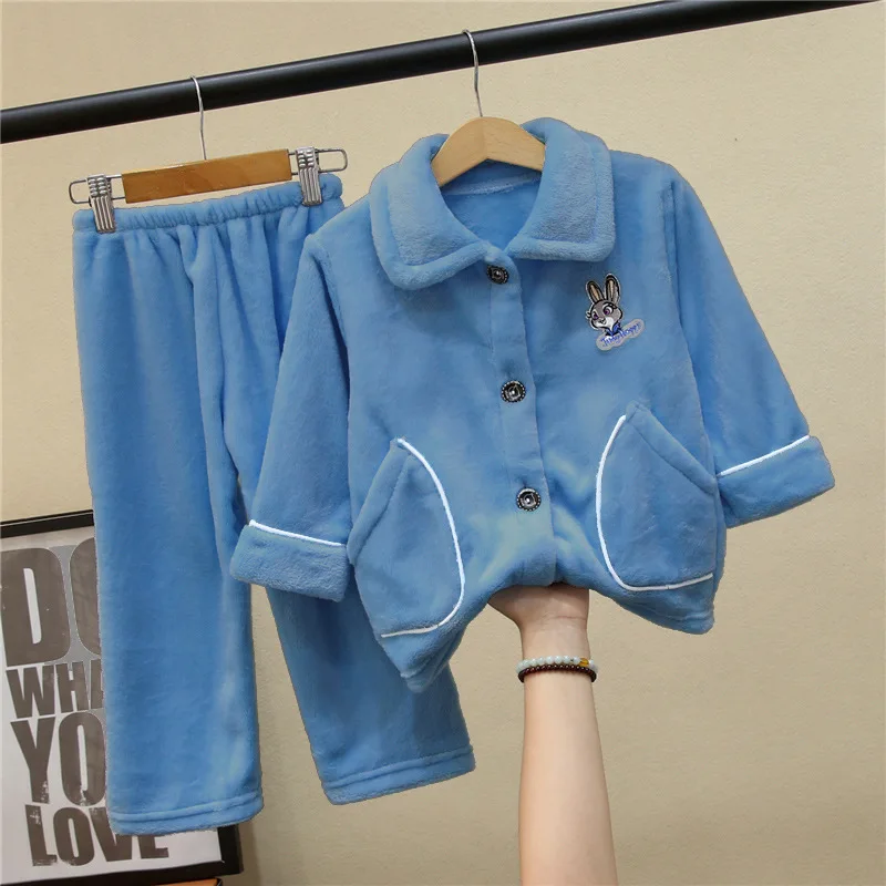 Детские пижамы Комплекты пижам Теплые фланелевые для осени и зимы Фланелевая