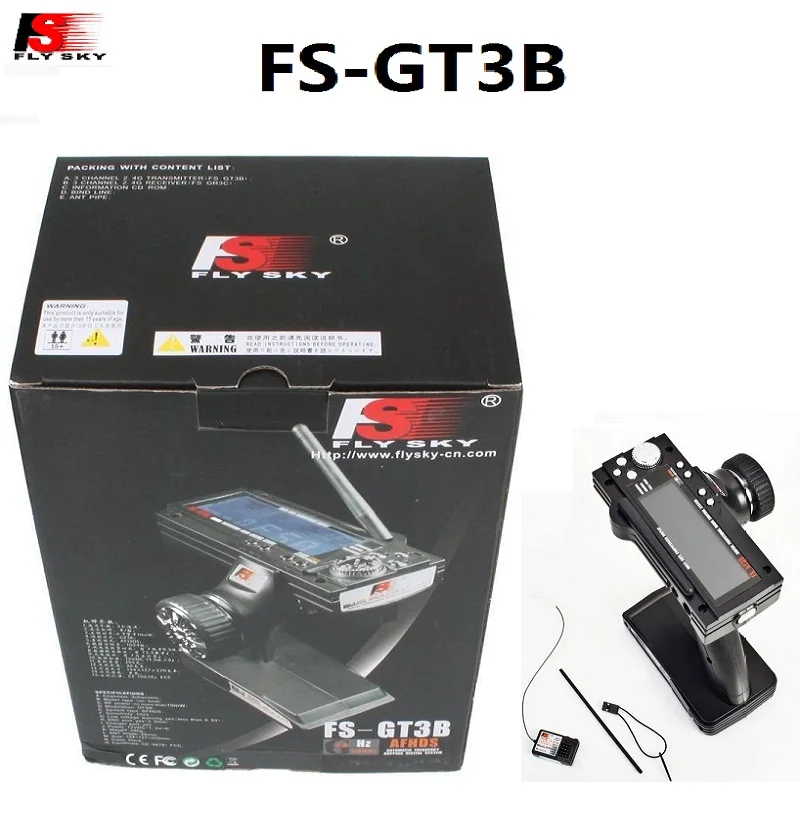 FS-GT3B with GR3E Flysky FS-GT3B GT3B 2,4G 3CH lcd передатчик Радио Модель пульт дистанционного управления и приемник для RC автомобиля лодки - Цвет: FS-GT3B with GR3E