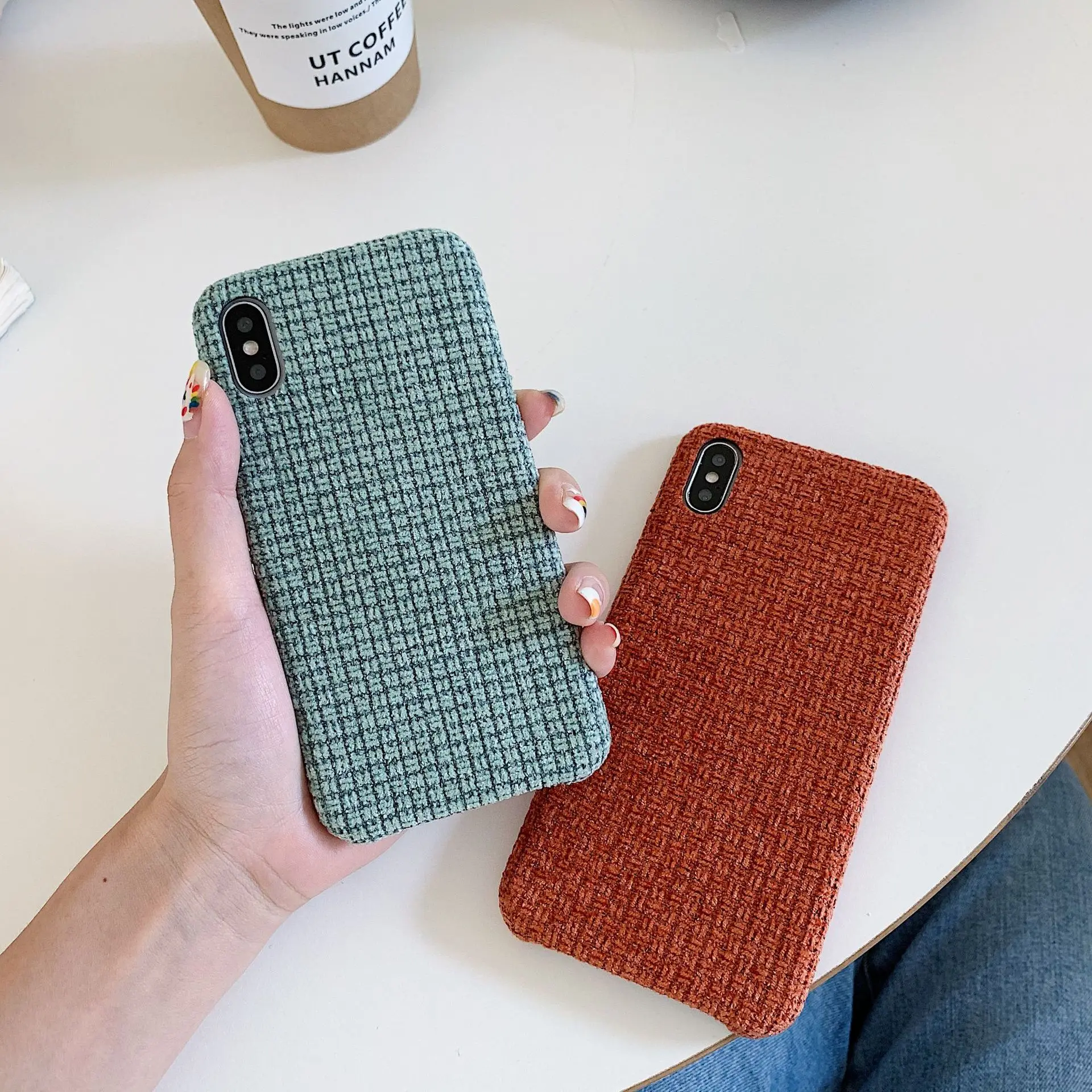 Ретро Модный зимний плюшевый diy ткацкий чехол для телефона силиконовый iPhone 7 8 6 6s