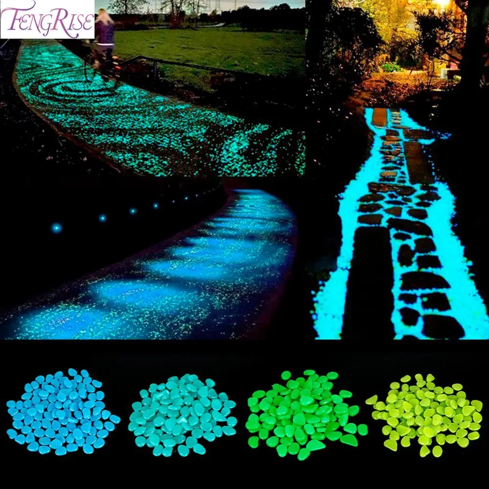 25/50 шт садовые камни Светящиеся в темноте декоративная галька открытый бассейн