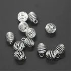 Кристаллы и камни для изготовления ювелирных изделий, золотистыесеребристые, 3 размера, 30 шт.компл., спиральная бусина в форме клетки