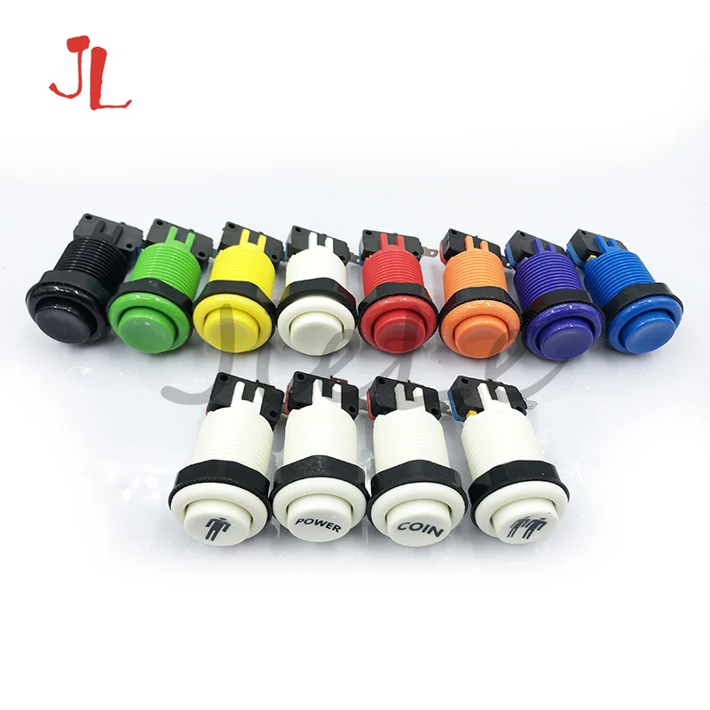 

Free shipping 4 PCS/lot 28mm Mounting Hole Arcade push button American style 8 Color available For Arcade Game/Cocktail Happ